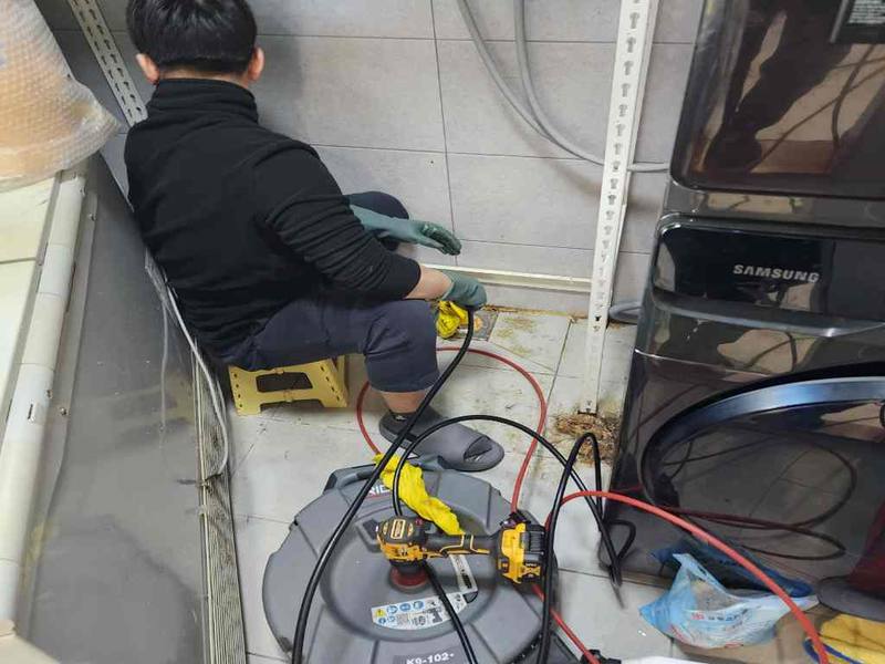 광진구 싱크대막힘 작업사례 3